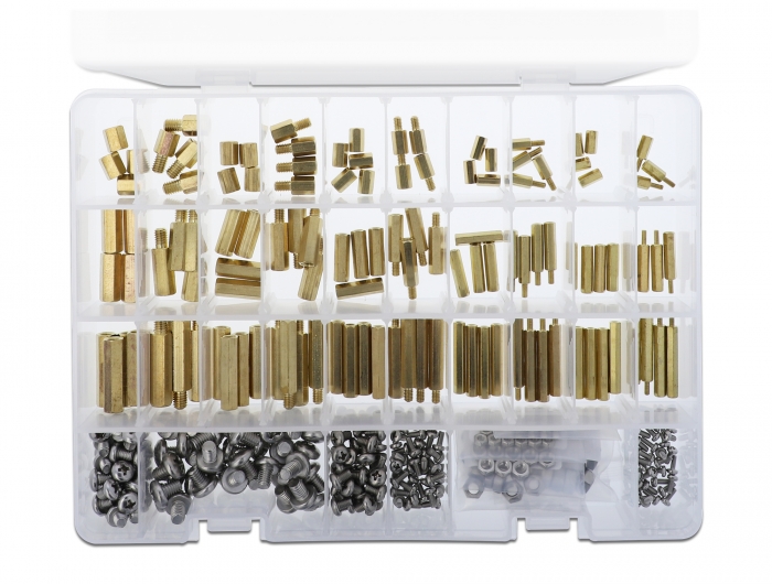 Delock Abstandshalter Befestigungsset M2.5, M3, M4, M5 und M6 Sechskant 362 Stück #3 