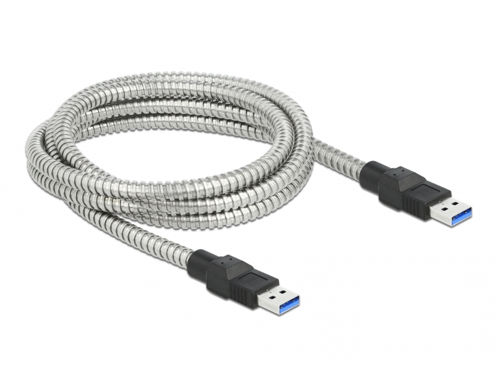 Delock USB 3.2 Gen 1 Kabel Typ-A Stecker zu Typ-A Stecker mit Metallmantel 2 m #2 