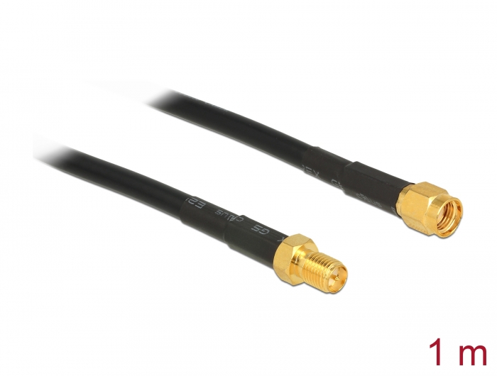 Delock Antennenkabel RP-SMA Stecker > RP-SMA Buchse CFD/RF200 1 m low loss #1 