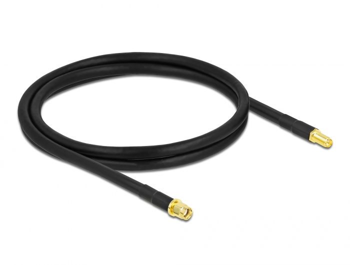 Delock Antennenkabel RP-SMA Stecker zu RP-SMA Buchse LMR/CFD300 1 m low loss #2 