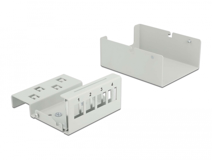 Delock Keystone Patchpanel 4 Port grau #3 