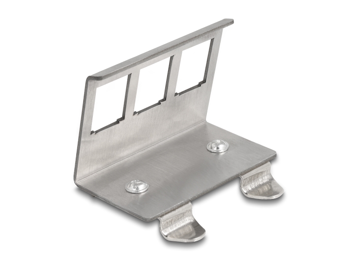 Delock Keystone Metall Halterung 3 Port für Hutschiene #2 