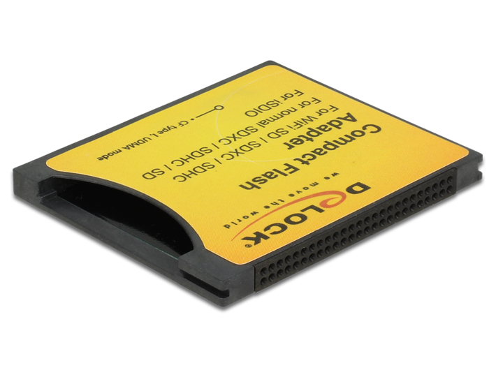 Delock Compact Flash Adapter für iSDIO (WiFi SD), SDHC, SDXC Speicherkarten #1 