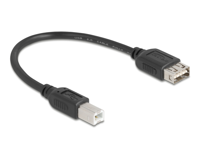 Delock USB 2.0 Kabel USB Typ-B Stecker zu EASY USB Typ-A Buchse 0,2 m #2 