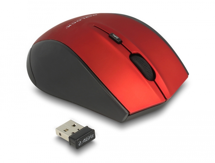 Delock Ergonomische optische 5-Tasten Maus 2,4 GHz kabellos #2 