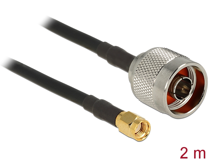 Delock Antennenkabel N Stecker > RP-SMA Stecker CFD200 2,0 m low loss #1 