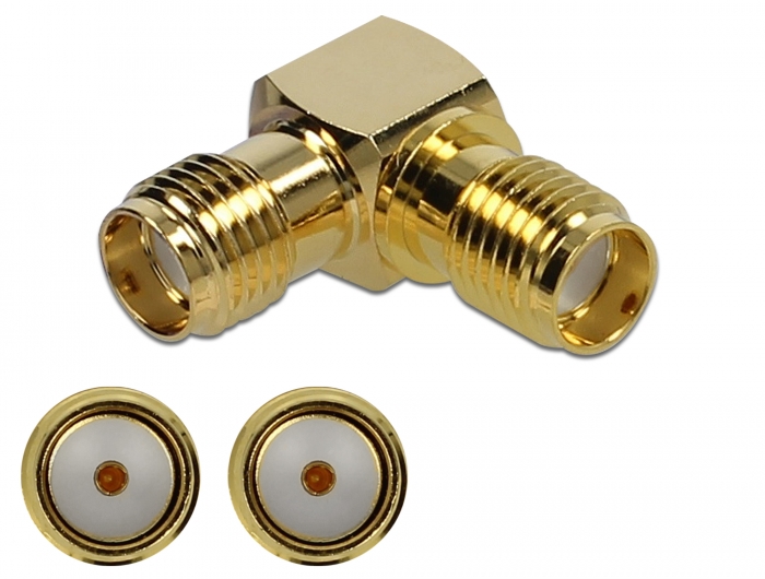 Delock Adapter SMA Buchse zu SMA Buchse 90° 10 GHz #1 