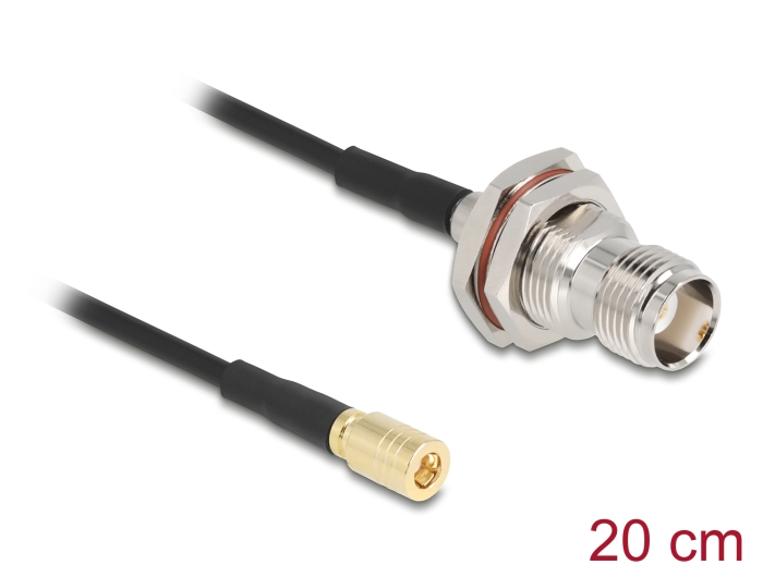 Delock Antennenkabel TNC Buchse zu SMB Stecker RG-174 20 cm #1 