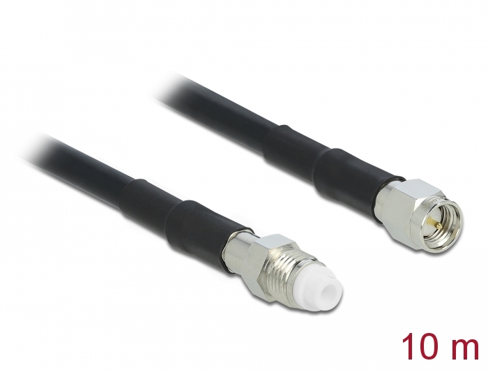 Delock Antennenkabel FME Buchse > SMA Stecker RG-58 10 m #1 