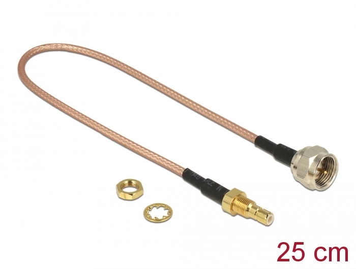 Delock Antennenkabel F Stecker mit SMB Buchse zum Einbau #2 
