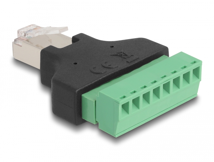 Delock Adapter RJ45 Stecker > Terminalblock 8 Pin 2-teilig 3,81 mm #2 