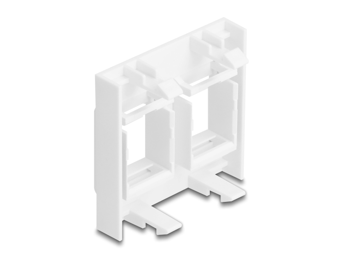 Delock Easy 45 Modul mit zwei Keystone Halterungen 45 x 45 mm, weiß / weiß #2 