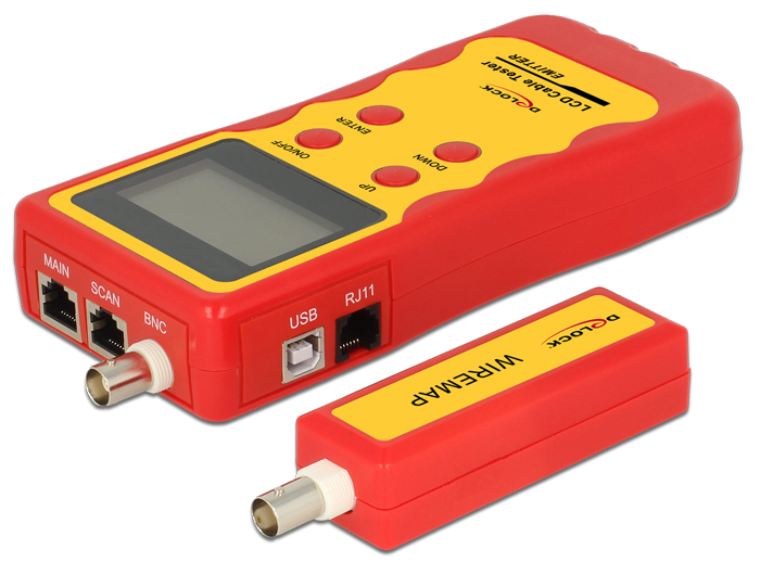 Delock LCD Kabeltester RJ45 / RJ12 / BNC / USB #3 