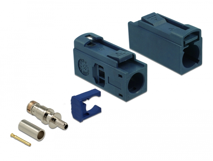 Delock FAKRA G Buchse 25 mm (lang) zum Crimpen #1 