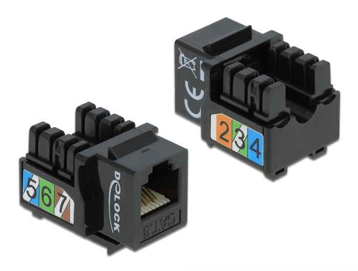 Delock Keystone Modul RJ12 Buchse > LSA Cat.3 UTP schwarz #1 