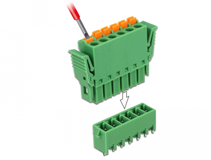 Delock Terminalblock Set für Platine 6 Pin 3,81 mm Rastermaß vertikal #1 