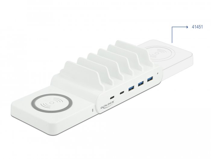 Delock USB und kabelloses Ladegerät 2 x USB Type-C™ PD + 3 x USB Typ-A mit 110 W #5 