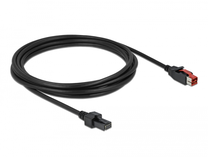 Delock PoweredUSB Kabel Stecker 24 V zu 2 x 4 Pin Stecker 3 m für POS Drucker und Terminals #2 