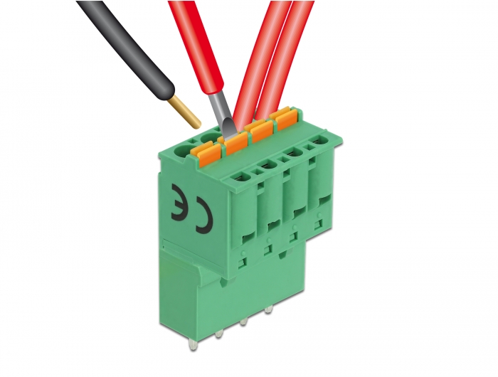 Delock Terminalblock Set für Platine 4 Pin 5,08 mm Rastermaß vertikal #6 