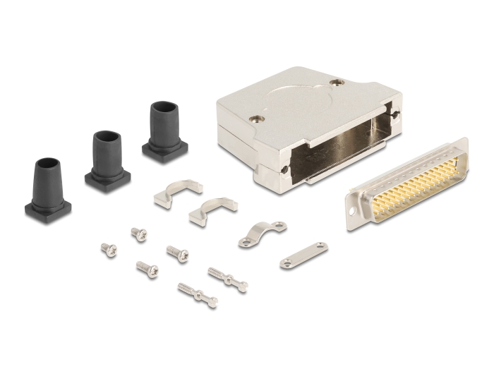 Delock Sub-D Steckergehäuse 50 Pin aus Metall inklusive Steckerverbinder Stecker und Montagematerial #1 