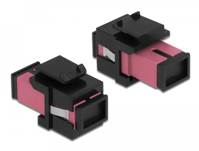 Delock Keystone Modul SC Simplex Buchse zu SC Simplex Buchse violett / schwarz #2 