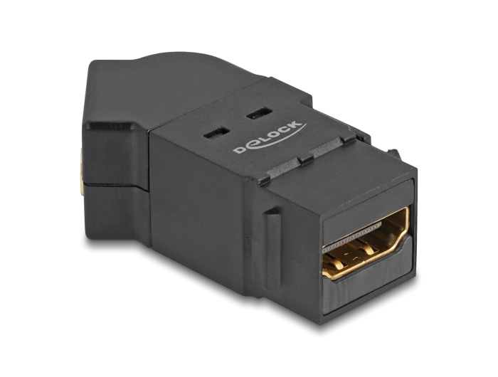 Delock Keystone Modul HDMI Einbaubuchse zu HDMI Buchse 45° gewinkelt 8K 60 Hz schwarz #2 