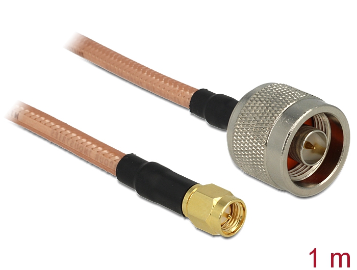 Delock Antennenkabel N Stecker > SMA Stecker RG-142 1 m low loss #1 