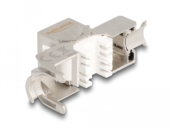 Delock Keystone Modul RJ45 Buchse zu LSA Cat.6A werkzeugfrei mit roter Staubschutzkappe #2 