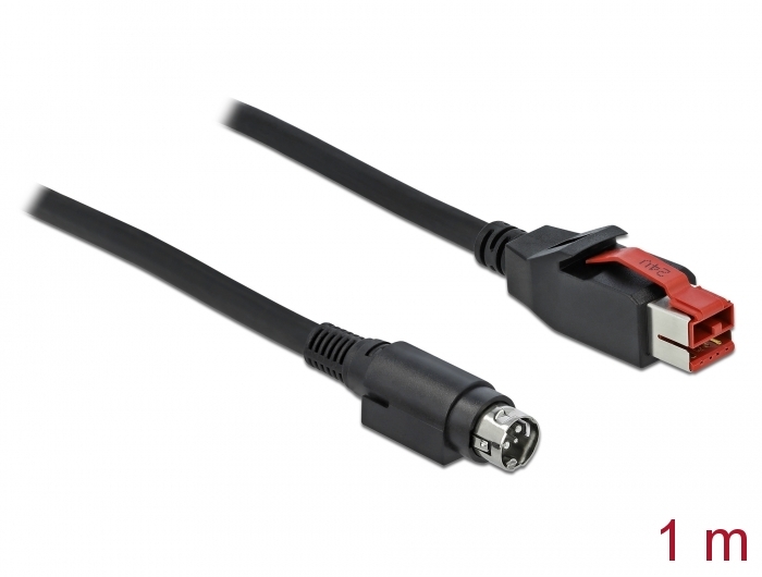 Delock PoweredUSB Kabel Stecker 24 V zu Mini-DIN 3 Pin Stecker 1 m für POS Drucker und Terminals #1 