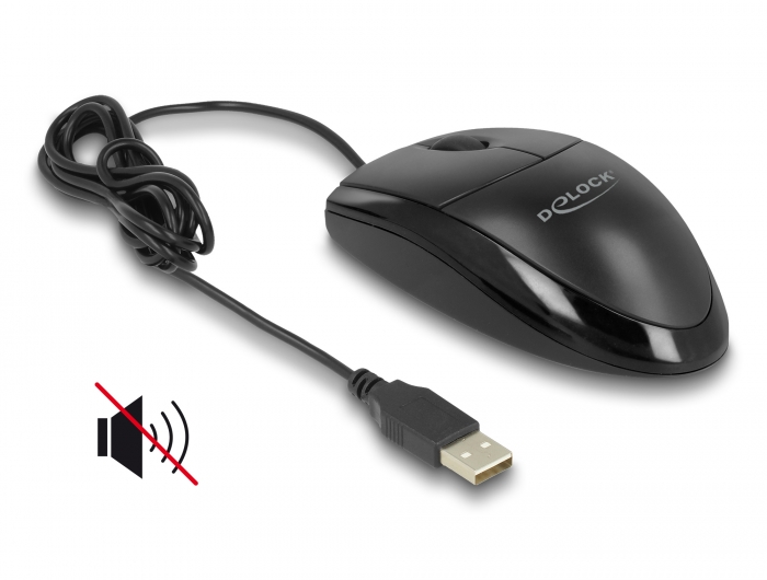 Delock Optische USB Desktop Maus – Lautlos #1 