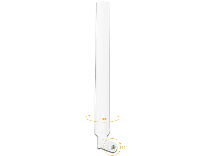 Delock LTE Antenne SMA Stecker 0 - 4 dBi omnidirektional drehbar mit Kippgelenk weiß #8 