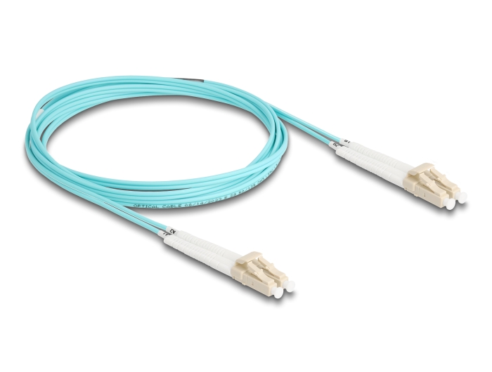 Delock LWL Kabel LC Duplex zu LC Duplex Multimode OM3 winkelbar 2 m #2 