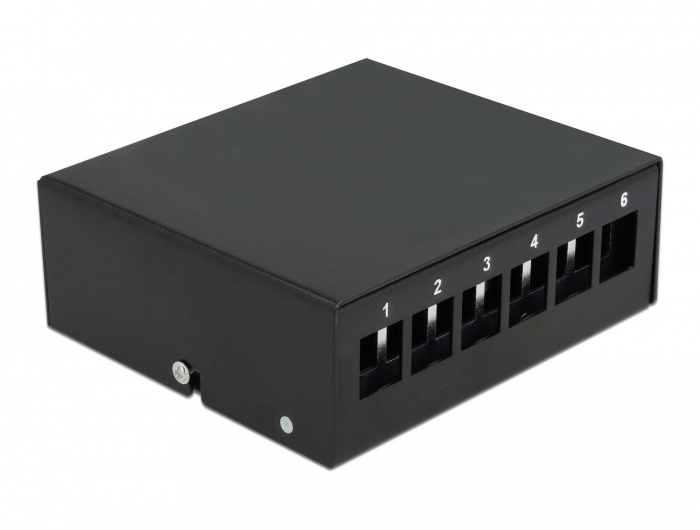 Delock Keystone Patchpanel 6 Port schwarz #1 