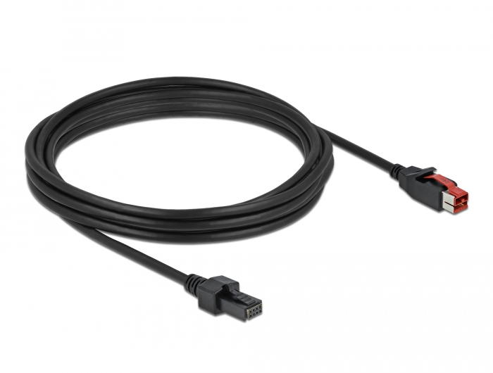 Delock PoweredUSB Kabel Stecker 24 V zu 2 x 4 Pin Stecker 4 m für POS Drucker und Terminals #2 