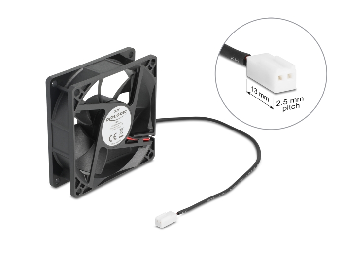Delock Axiallüfter 5 V DC, 80 x 80 x 25 mm schwarz #1 