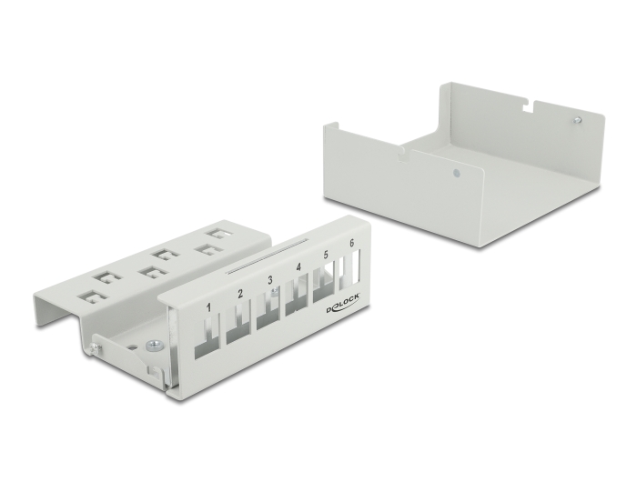 Delock Keystone Patchpanel 6 Port grau #6 