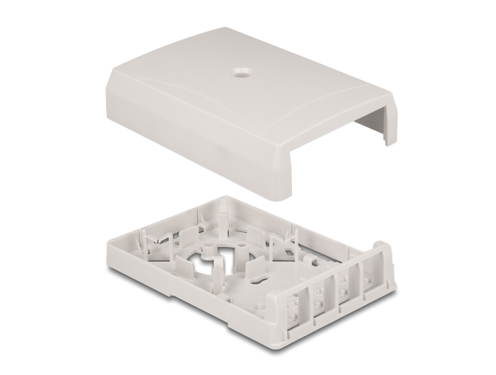 Delock Keystone Leergehäuse Aufputz 4 Port für Glasfaser und Netzwerk weiß #2 