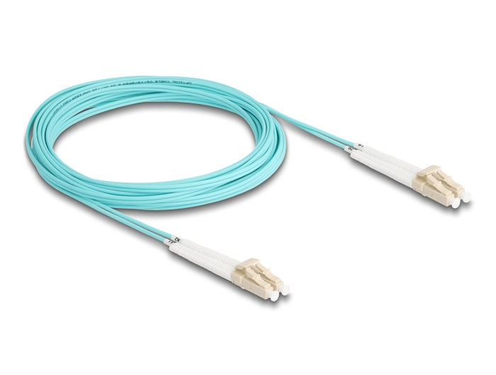 Delock LWL Kabel LC Duplex zu LC Duplex Multimode OM3 winkelbar 5 m #2 