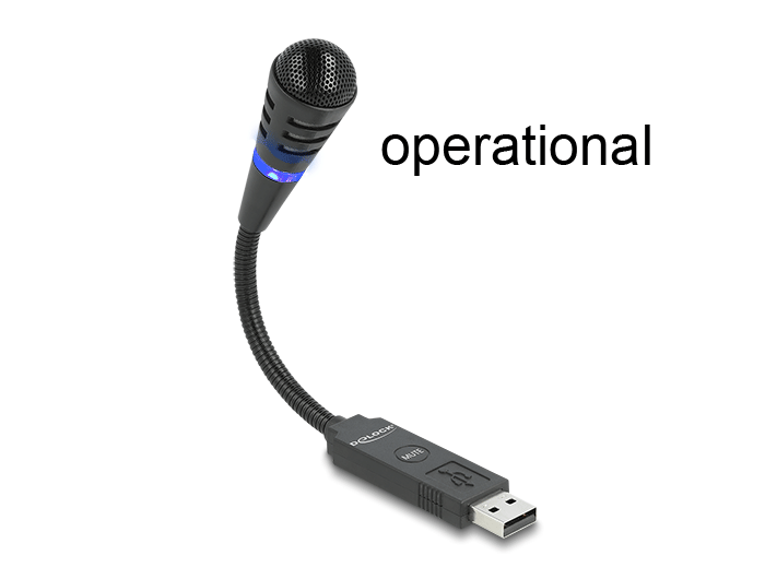 Delock USB Mikrofon mit Schwanenhals und Mute Button #1 