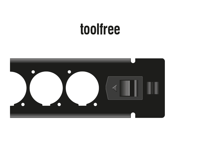 Delock 10″ D-Typ Patchpanel 6 Port werkzeugfrei schwarz #4 
