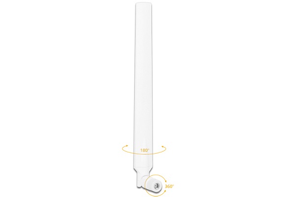 Delock LTE Antenne SMA Stecker 0 - 4 dBi omnidirektional drehbar mit Kippgelenk weiß #11 