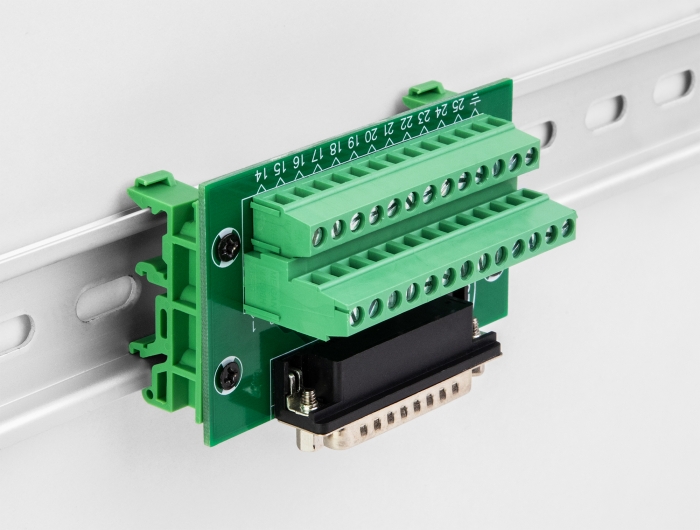 Delock D-Sub 25 Pin Buchse zu Terminalblock für Hutschiene #4 