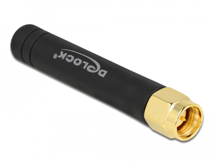 Delock LPWAN 868 MHz Antenne SMA Stecker 1,6 dBi omnidirektional starr schwarz #2 