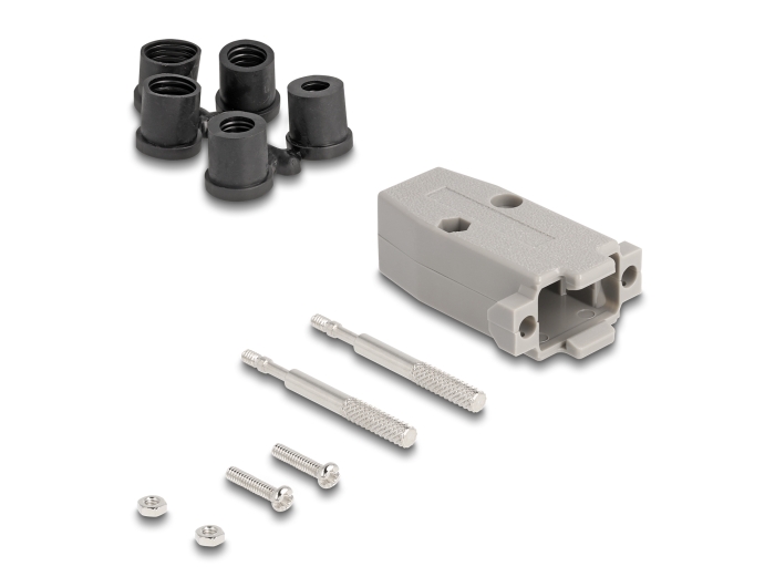 Delock Gehäuse für D-Sub 9 Pin Stecker / Buchse mit Gummidichtungen #1 
