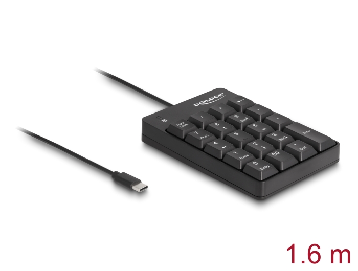 Delock USB Type-C™ Nummernblock 19 Tasten schwarz #1 