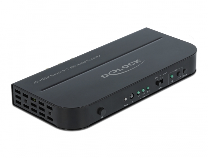 Delock HDMI Switch 3 x HDMI in zu 1 x HDMI out 4K 60 Hz mit Audio Extraktor #2 
