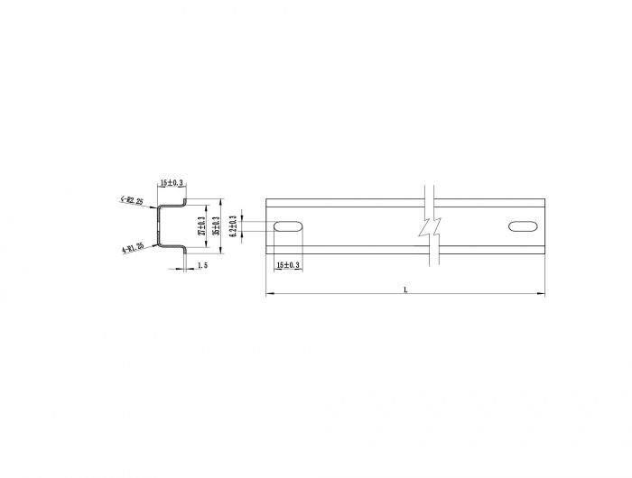 Delock Hutschiene 35 x 15 mm (50 cm) Aluminium #3 