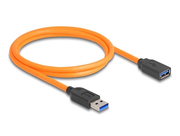 Delock USB 5 Gbps Kabel USB Typ-A Stecker zu USB Typ-A Buchse für Tethered Shooting 1 m orange #2 