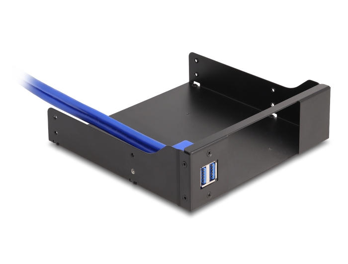 Delock 5.25″ Metall Einbaurahmen für Slim Bay Wechselrahmen mit USB 5 Gbps Hub #2 