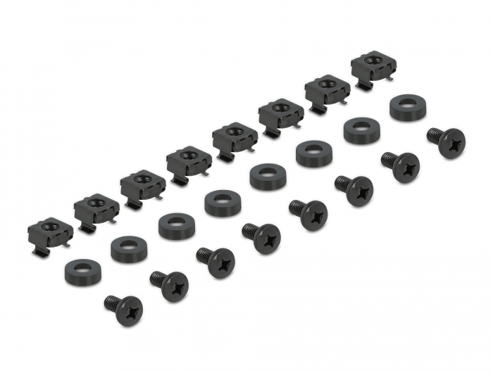 Delock 19″ Tragschiene längenverstellbar 368 - 600 mm für Netzwerkschrank 1 HE grau 1 Paar #4 